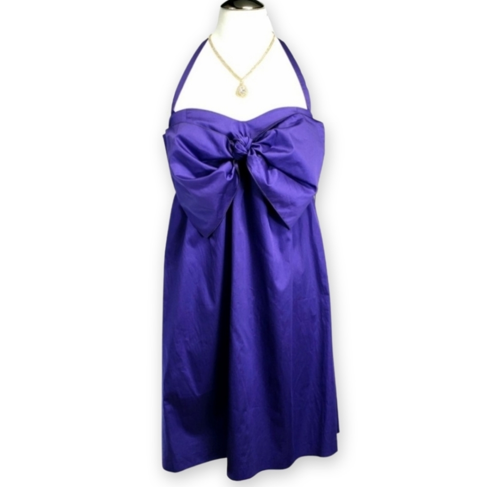 Missoni Halter Tie Purple Bow Front Dress Size 4